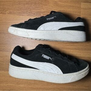 PUMA Suede Classic Lace Up  Youth Boys Black Sneakers Casual Shoes 13C